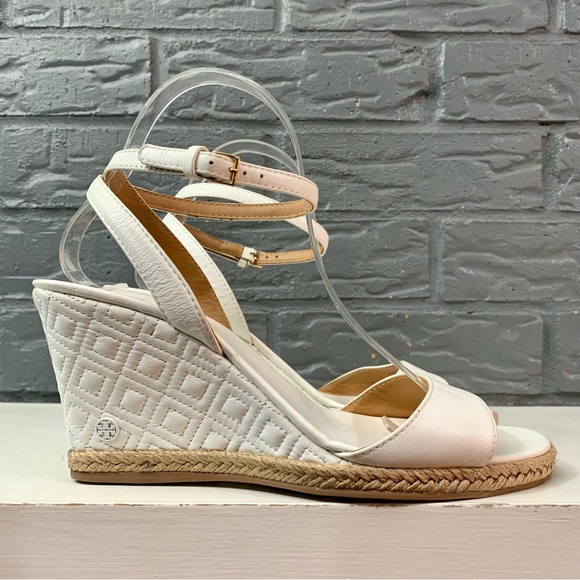Tory Burch Shoes - Tory Burch Landon White Wedge Espadrilles